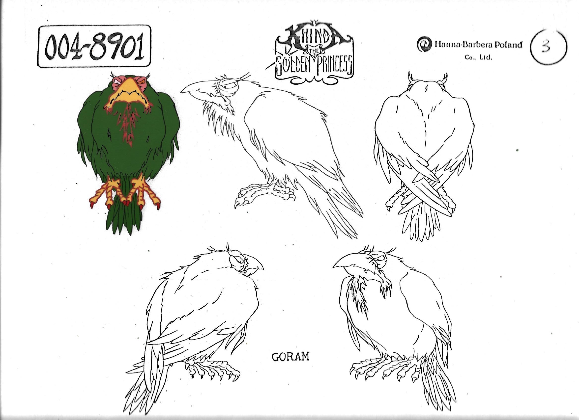 Folia animacyjna z bajki Hanna-Barbera Poland "The Golden Princess" - GORAM (zielony)