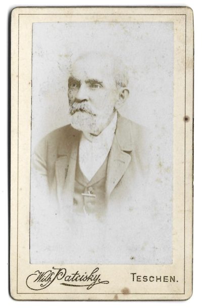 Zdjęcie - portret mężczyzny - fot. Wilhelm Pateisky, Teschen (Cieszyn)