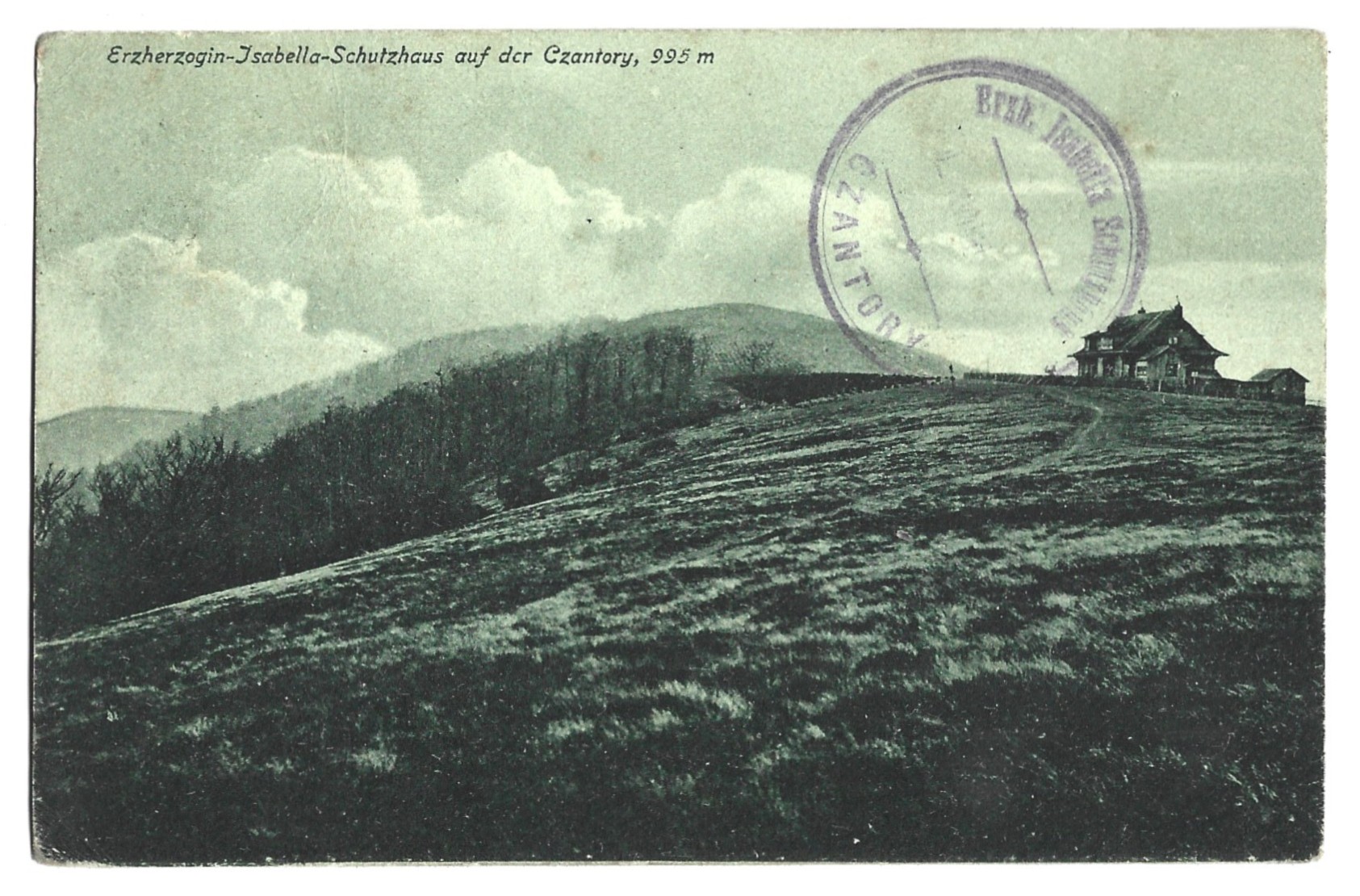 Pocztówka - Erzherzogin-Isabella-Schutzhaus auf der Czantory, 995 m. BESKIDEN VEREIN - Schronisko Arcyksiężnej Izabeli na Czantorii