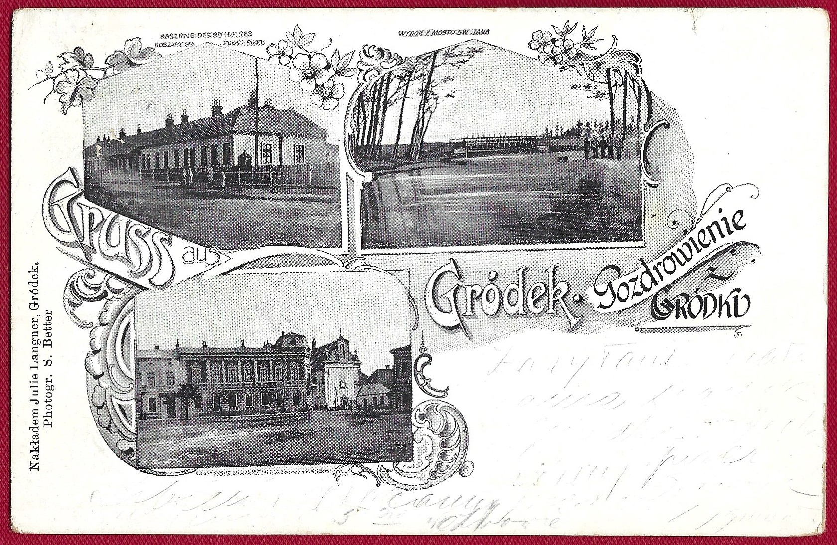 Pocztówka - Gródek koło Lwowa, 1901 r. - Kresy wschodnie