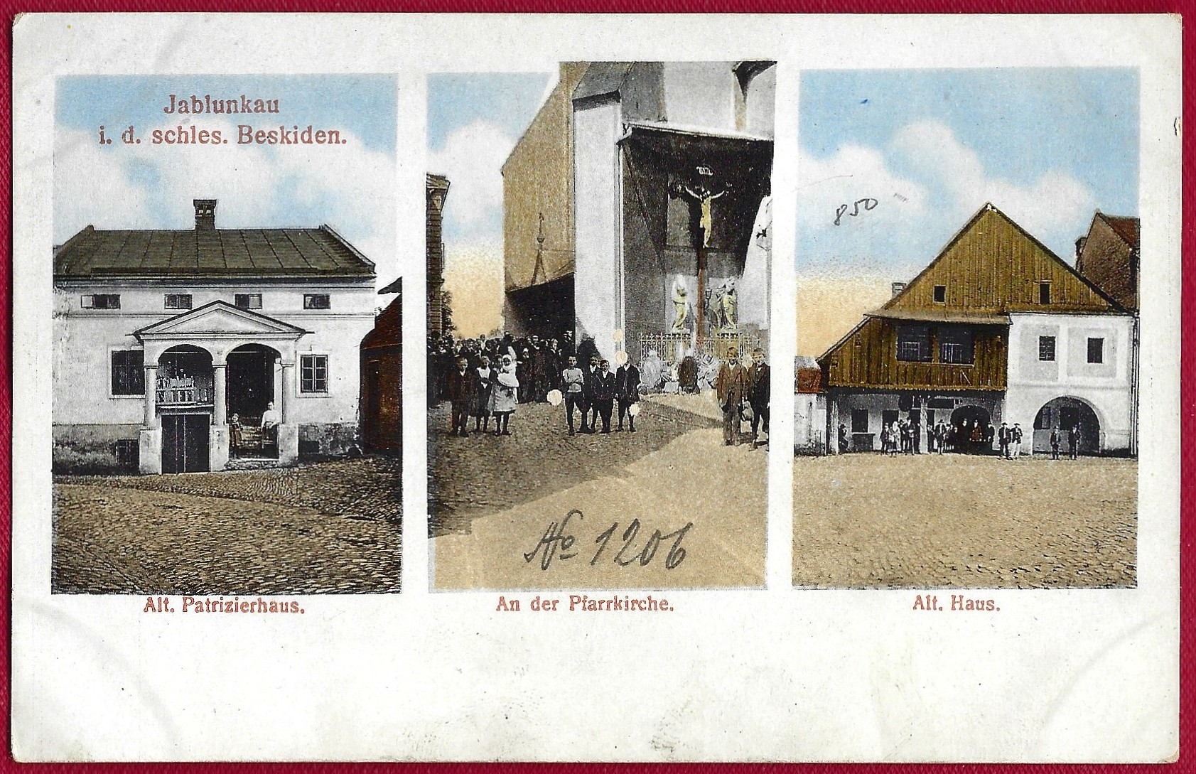 Pocztówka - Jablunkau i. d. schles. Beskiden. - Jabłonków w Beskidzie Śląskim, 1917 r.