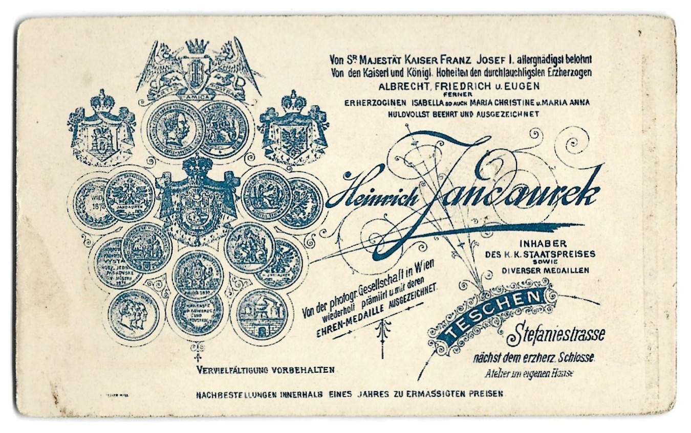 Zdjęcie - portret kobiety - fot. H. Jandaurek, Teschen, K. K. Schlesien - Cieszyn