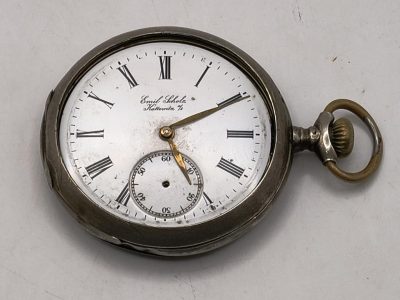 Zegarek kieszonkowy - Emil Scholz Kattowitz O/S - Katowice - nagroda za 30 lat pracy: 1875-1905