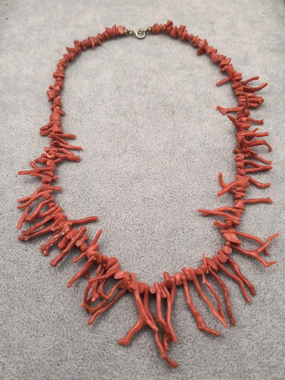 Naszyjnik z czerwonych korali naturalnych - GAŁĄZKI