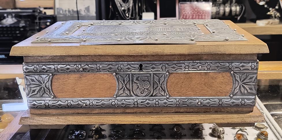 Drewniana szkatułka VARSOVIA - Warszawa - Spółdzielnia Żoliborz Z. Czarkowski