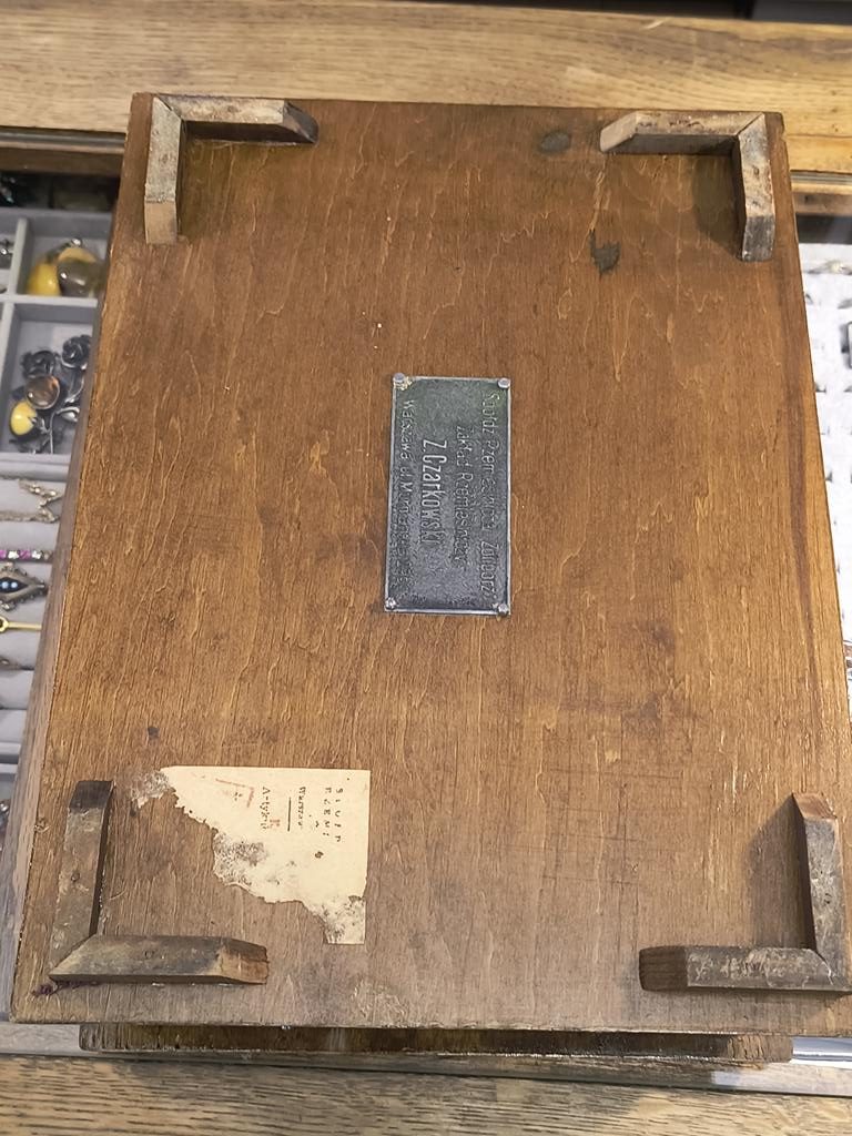 Drewniana szkatułka VARSOVIA - Warszawa - Spółdzielnia Żoliborz Z. Czarkowski