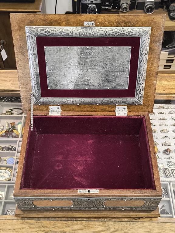 Drewniana szkatułka VARSOVIA - Warszawa - Spółdzielnia Żoliborz Z. Czarkowski