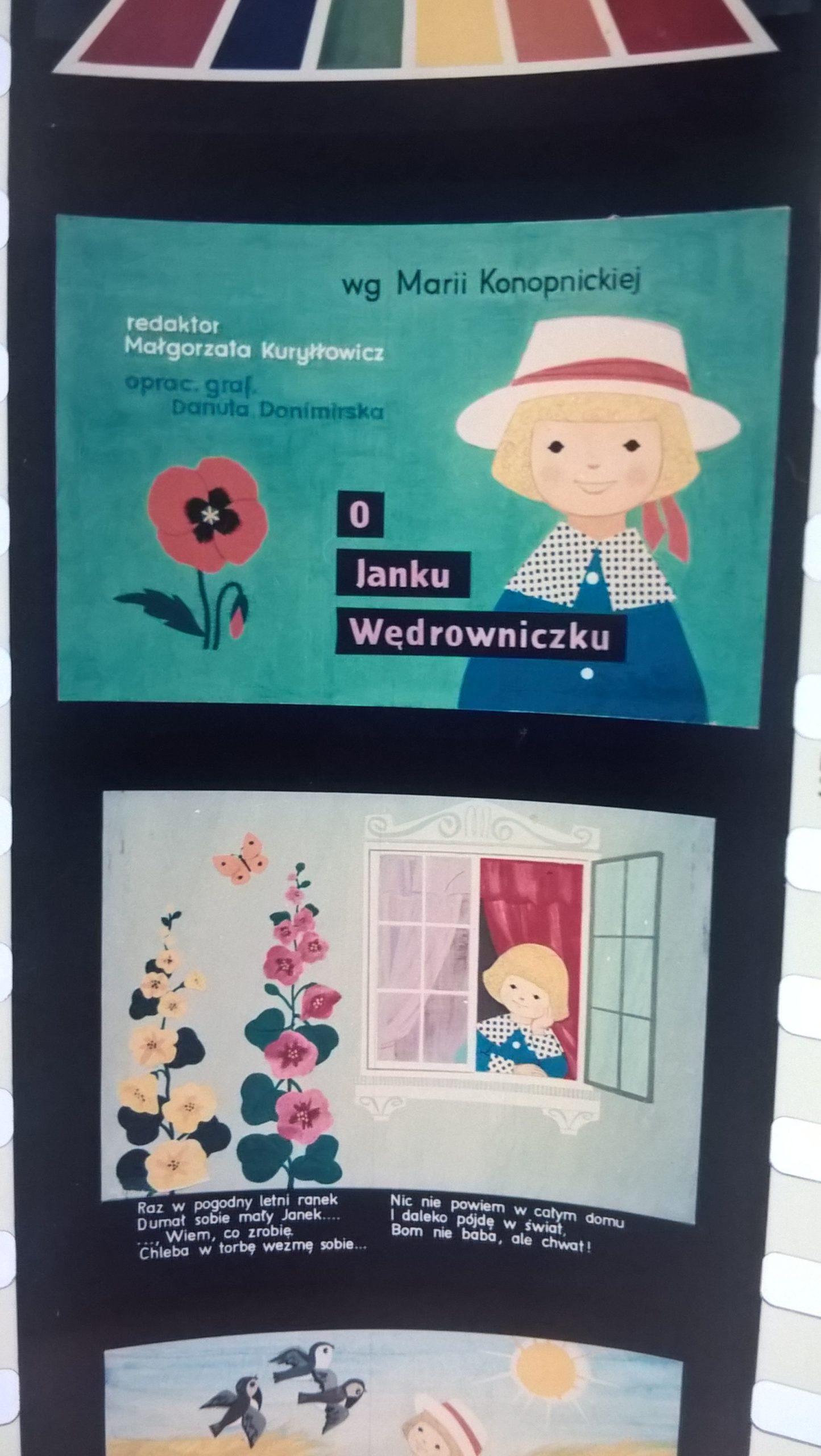 Bajka na projektor, przeźrocze „O Janku Wędrowniczku” wg Marii Konopnickiej