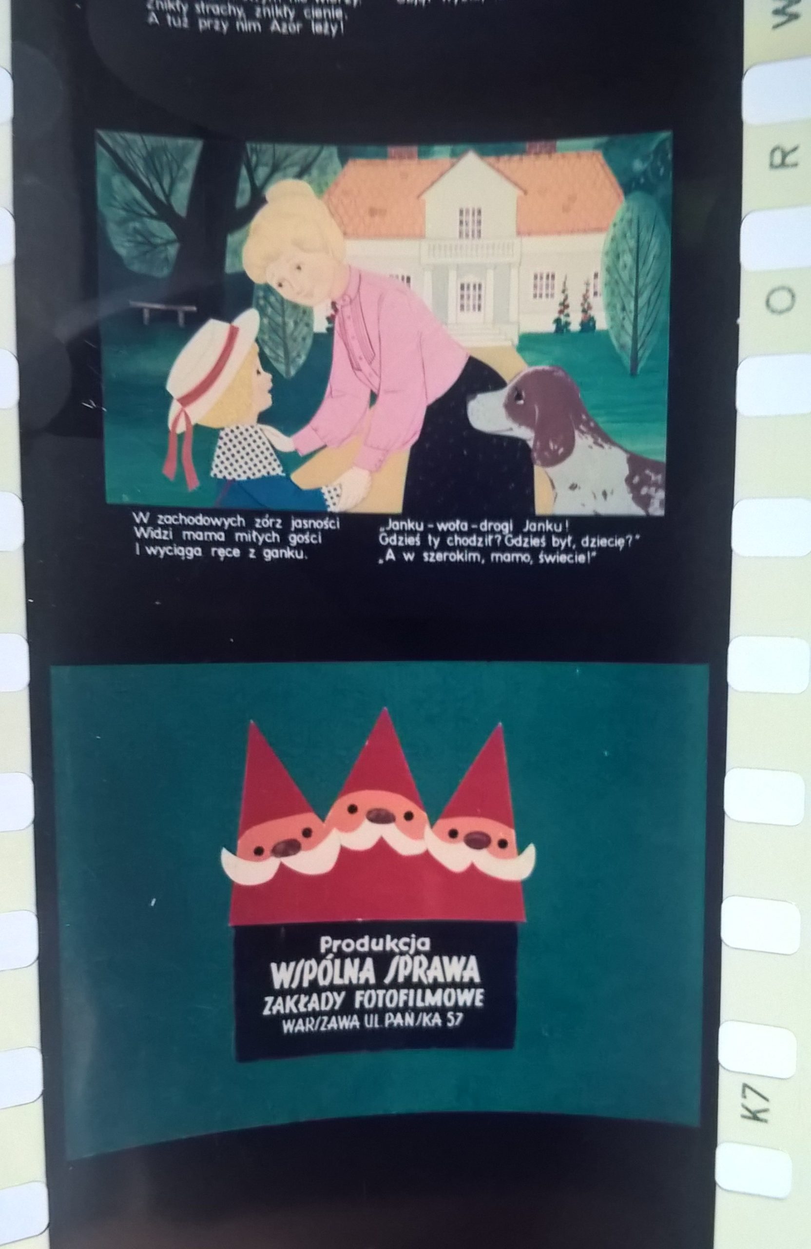 Bajka na projektor, przeźrocze „O Janku Wędrowniczku” wg Marii Konopnickiej