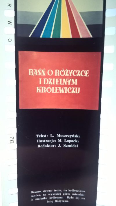 Bajka na projektor, przeźrocze "Baśń o różyczce i dzielnym królewiczu"