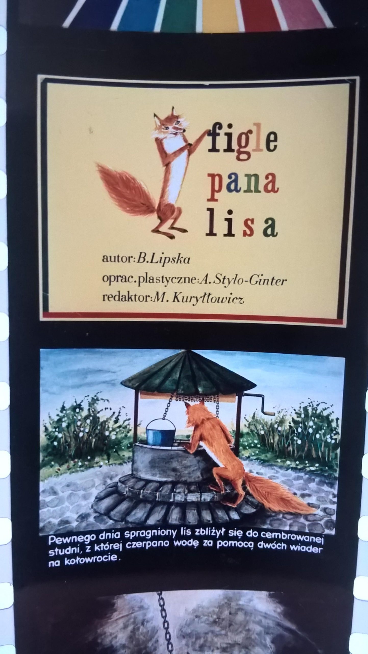 Bajka na projektor, przeźrocze "Figle pana lisa"