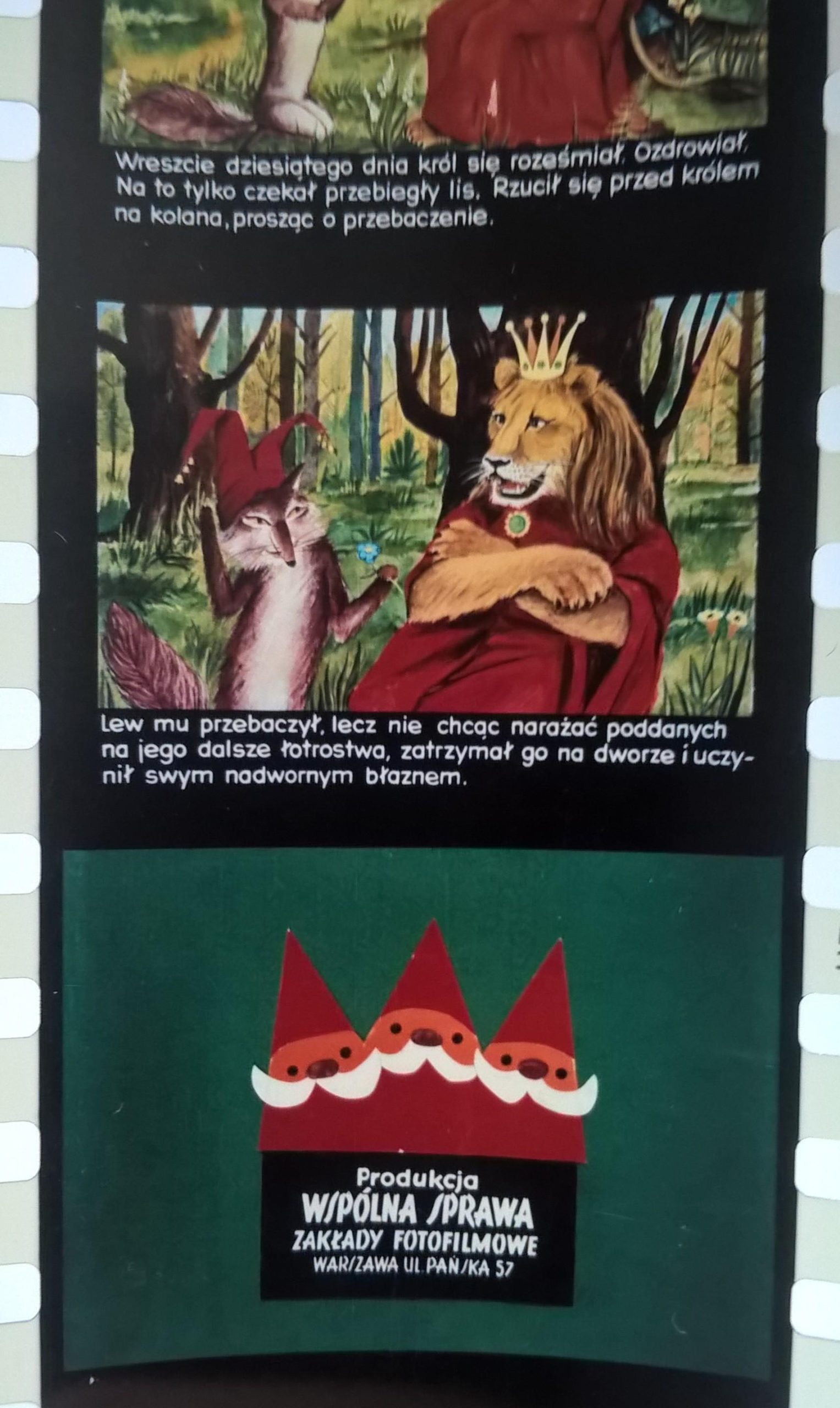 Bajka na projektor, przeźrocze "Figle pana lisa"