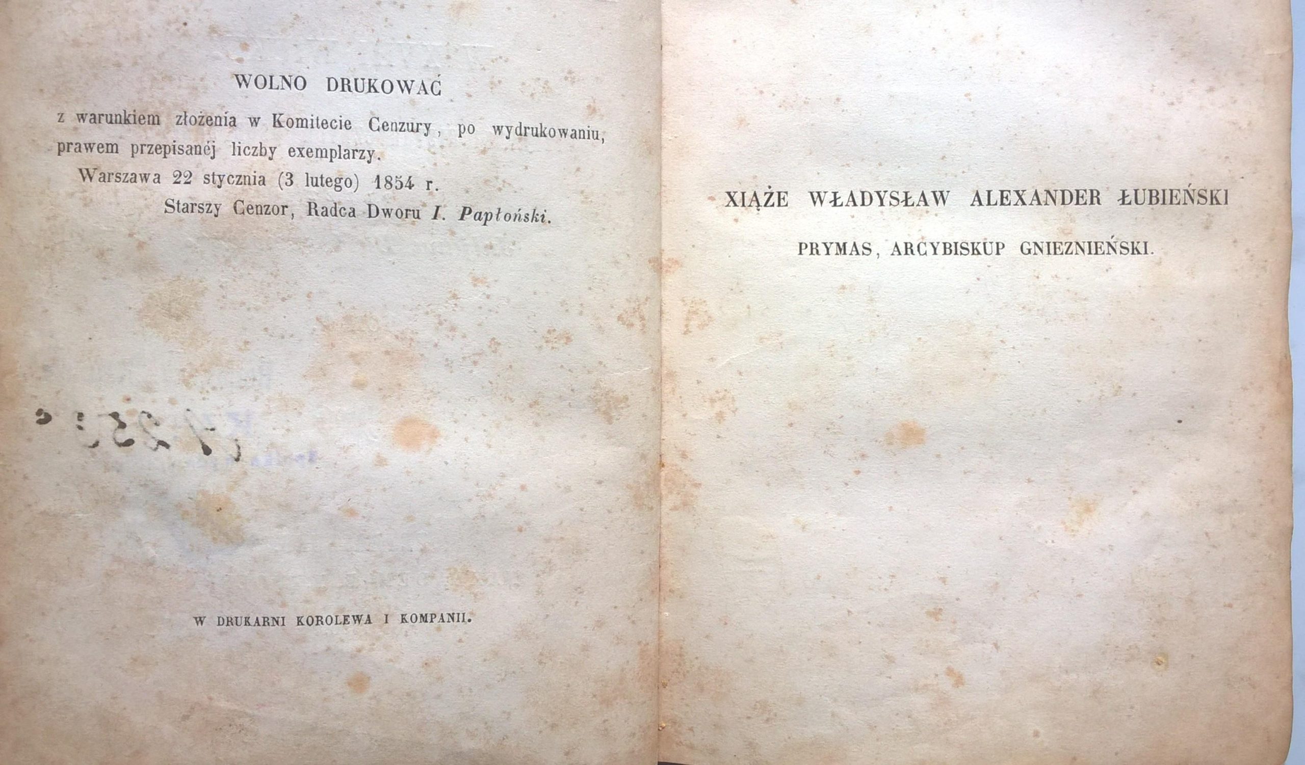 Książka "Znakomici mężowie polscy w XVIII wieku. Wizerunki historycznych osób skreślone przez Juljana Bartoszewicza", 1856 r.