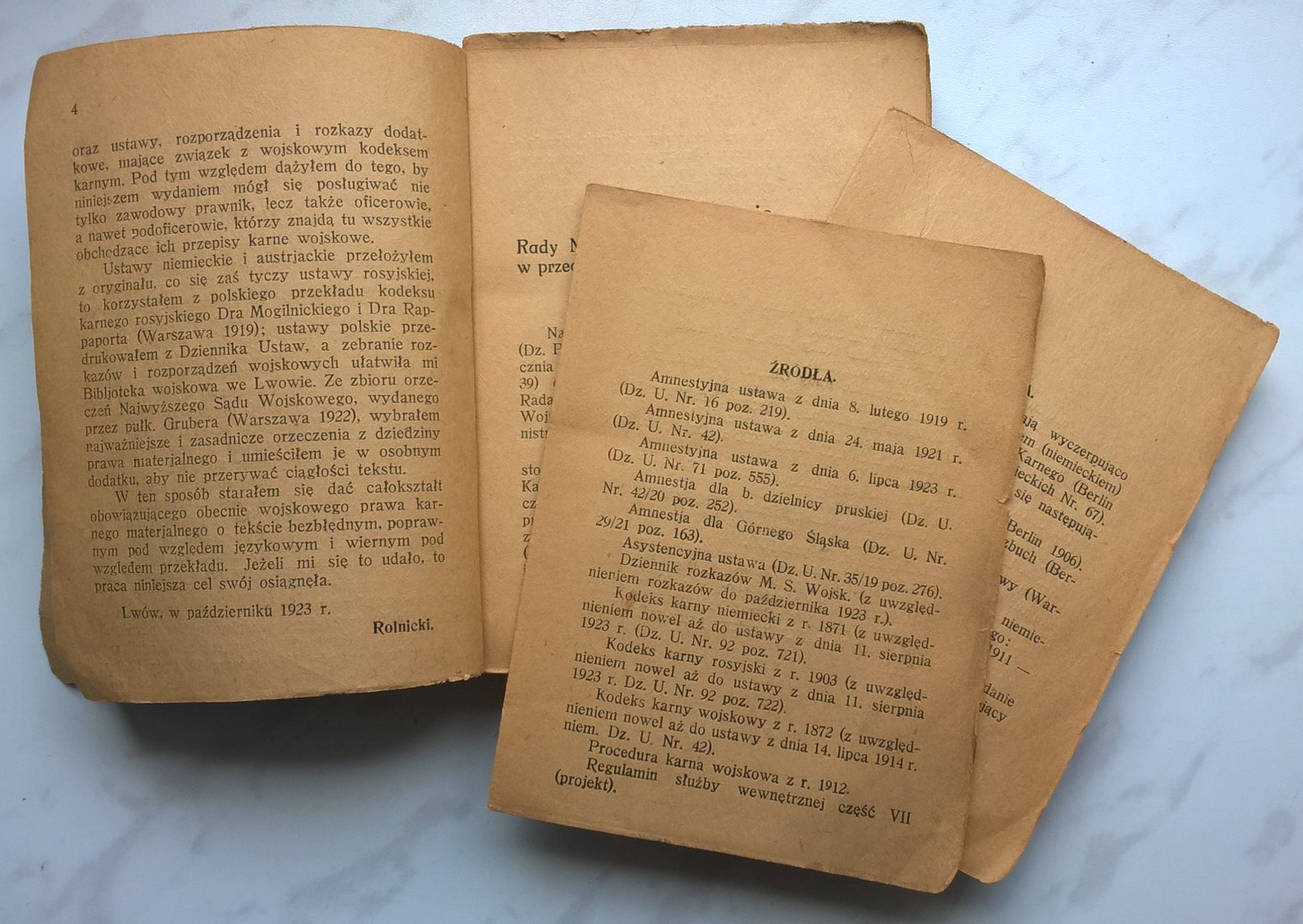 "Wojskowy Kodeks Karny" dr Zygmunt Rolnicki, 1924 r.
