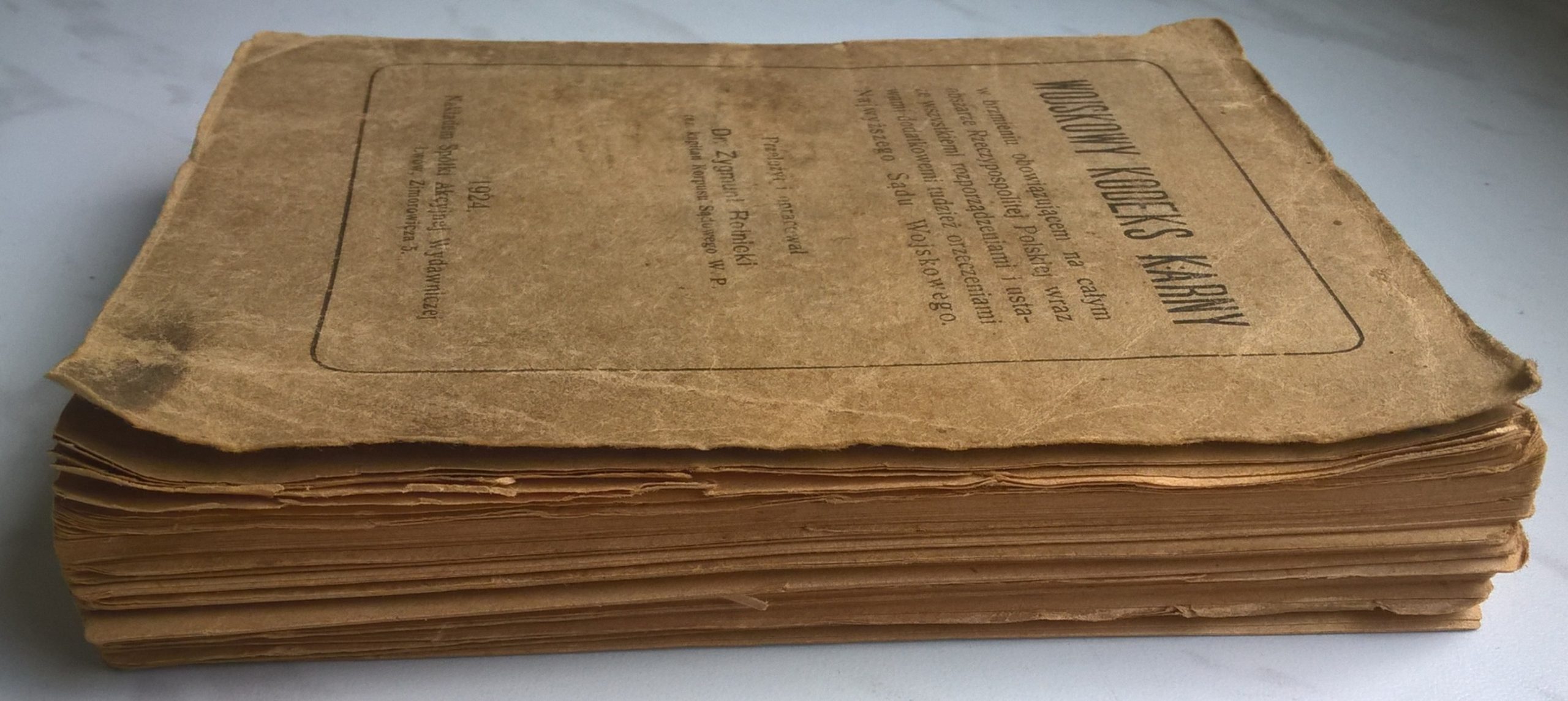 "Wojskowy Kodeks Karny" dr Zygmunt Rolnicki, 1924 r.