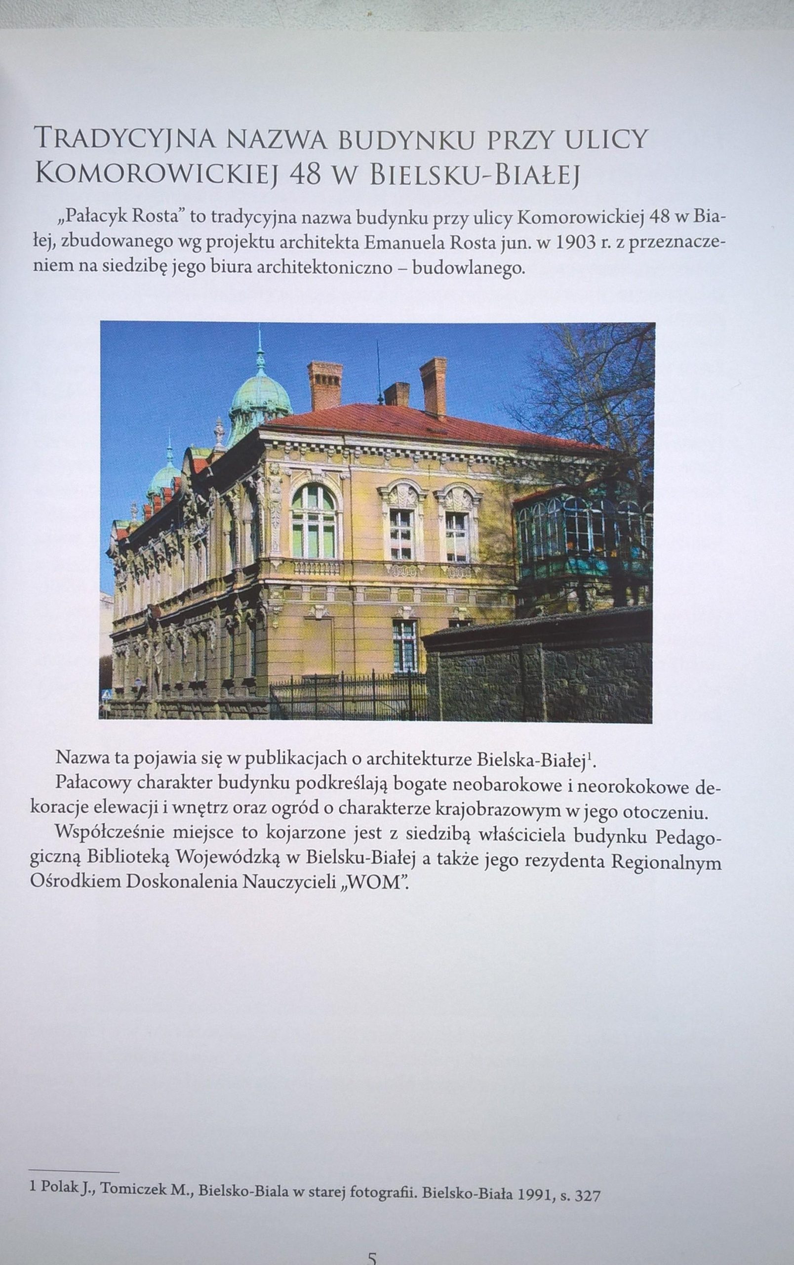 Książka "Pałacyk Rosta. Intrygujące piękno detali" Anna Bojanowicz-Pollakowa, 2012 r.