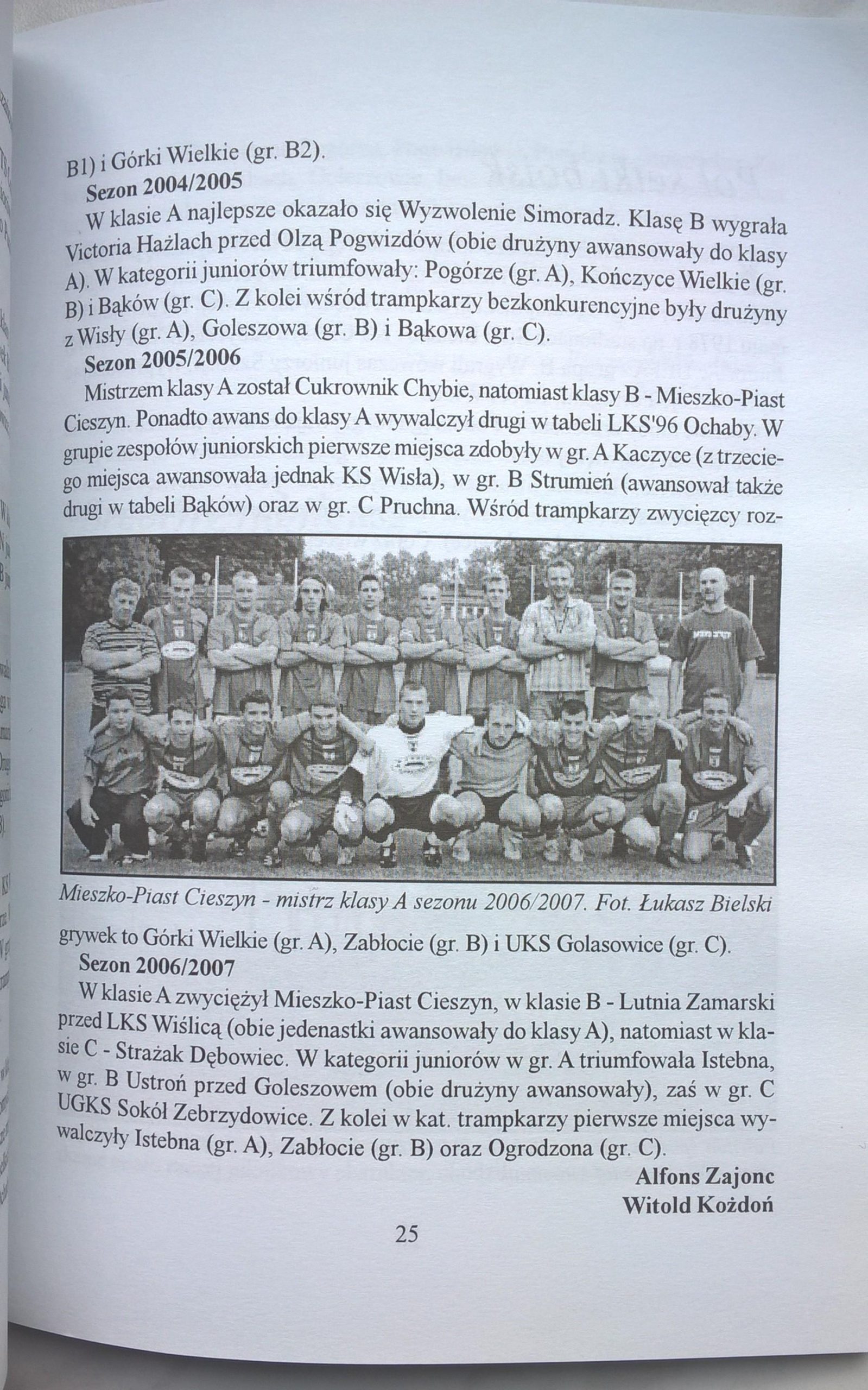 Książeczka - Baskidzki OZPN - Podokręg Piłki Nożnej SKOCZÓW 1977-2007
