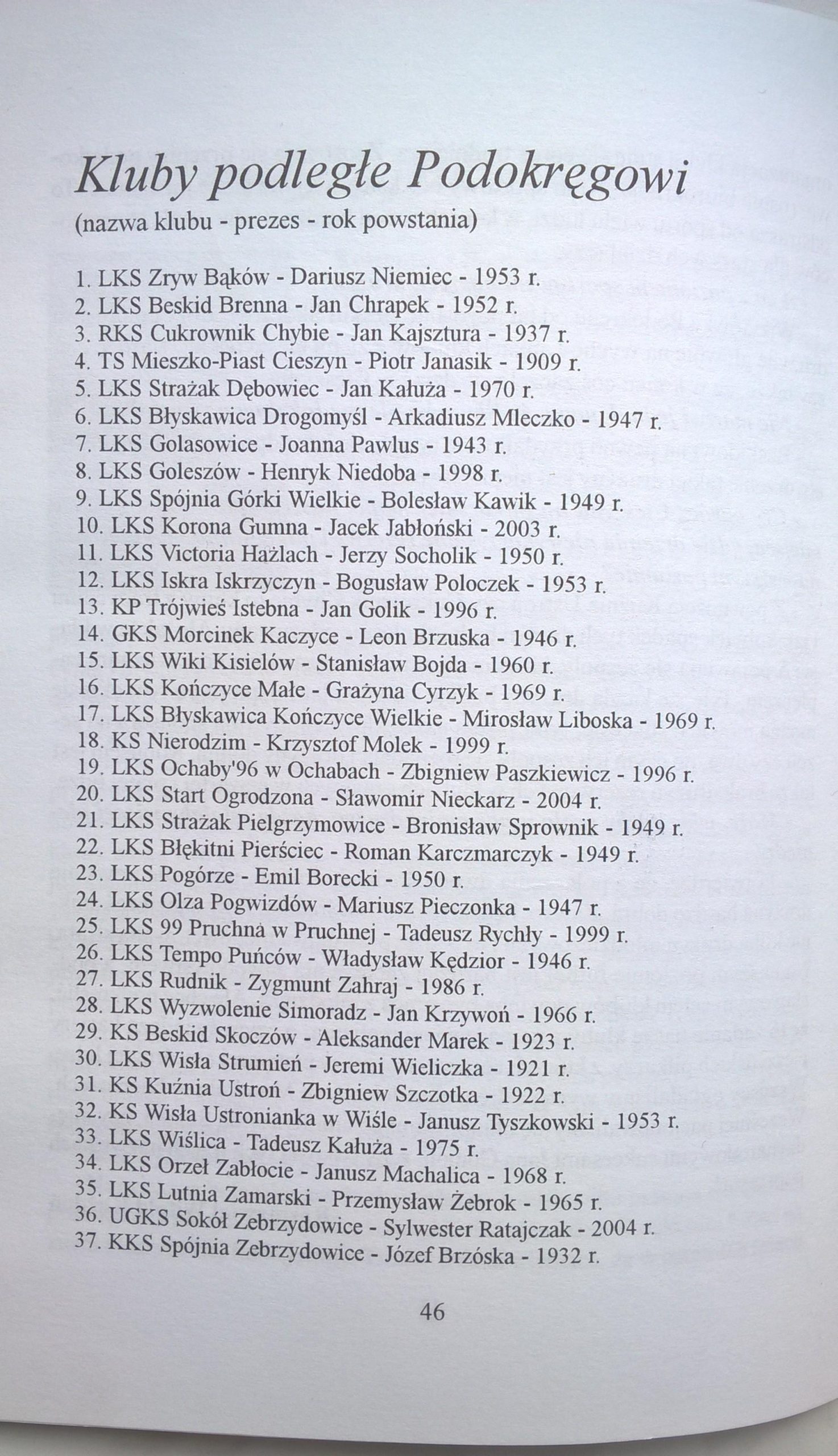 Książeczka - Baskidzki OZPN - Podokręg Piłki Nożnej SKOCZÓW 1977-2007