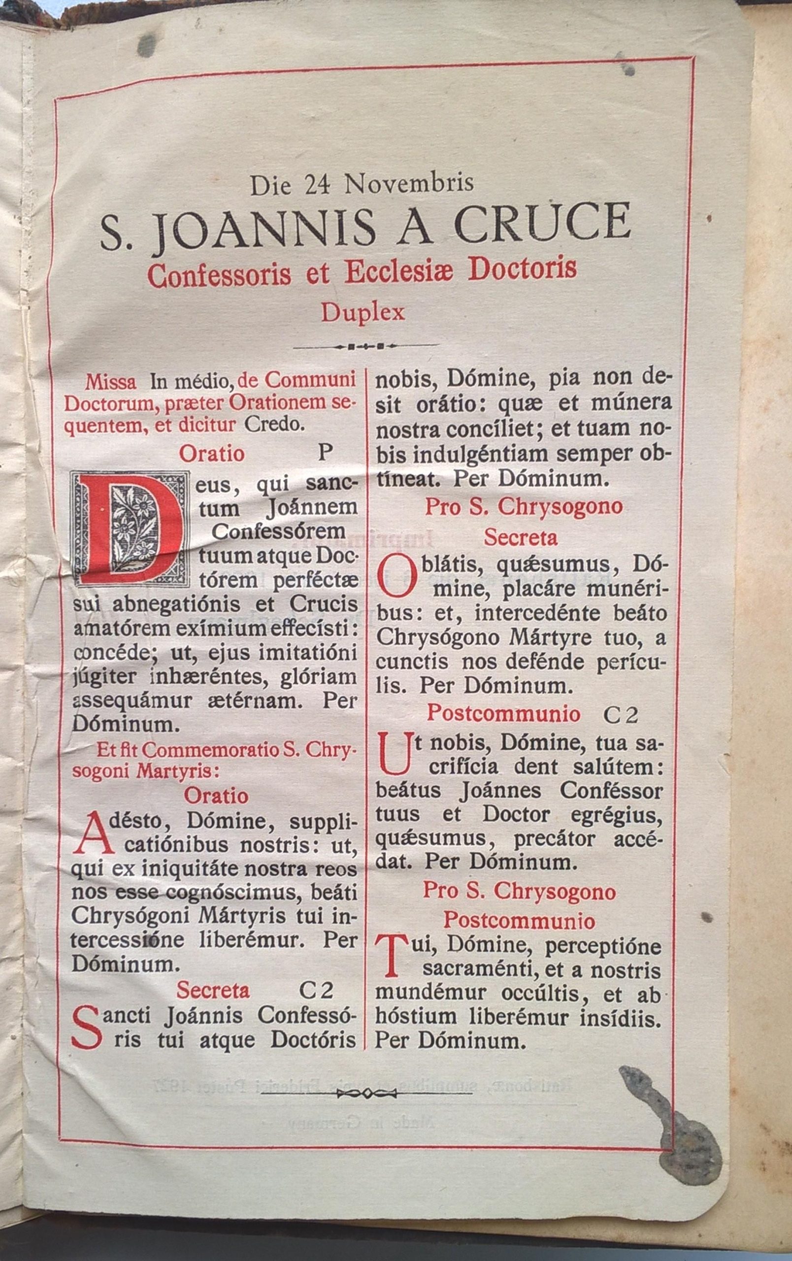 MISSALE ROMANUM - Mszał Rzymski, 1925 r.