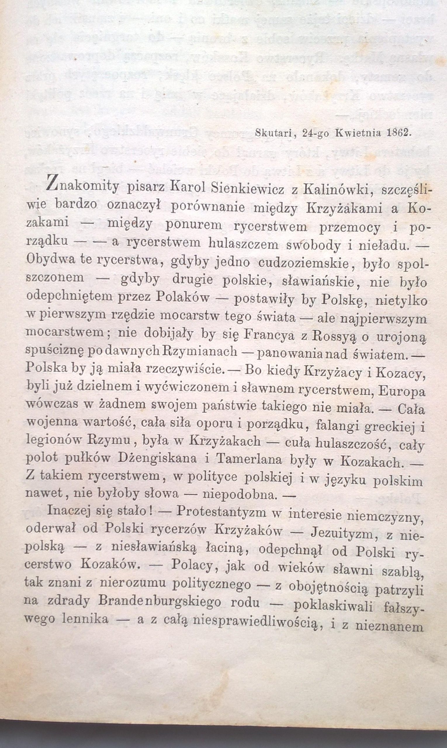 Książka "Powieści kozackie i Gawędy" Michał Czajkowski, 1863 r.