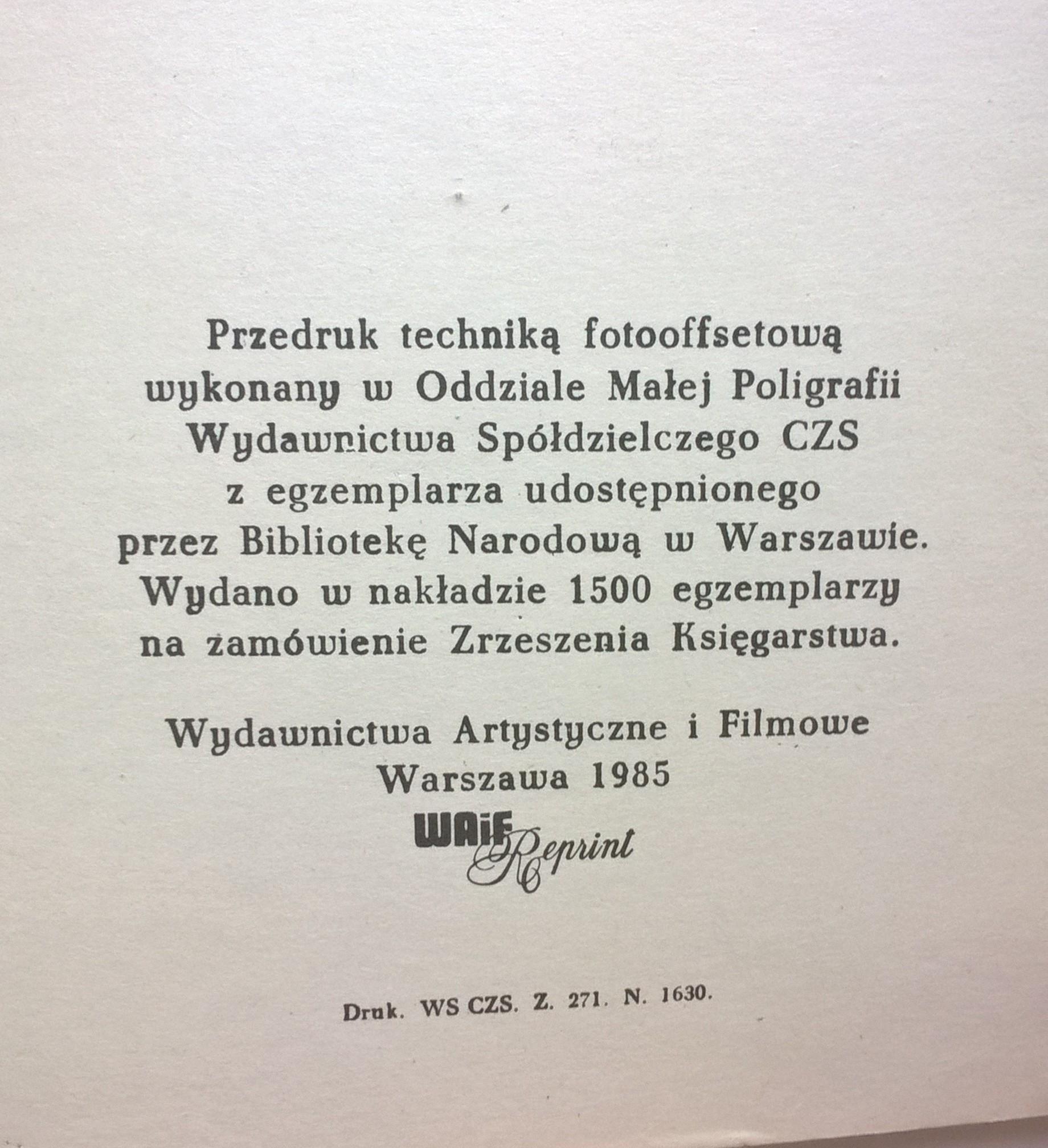 Książka "Order Orła Białego" Stanisław Łoza, 1939 r. - przedruk z 1985 r.