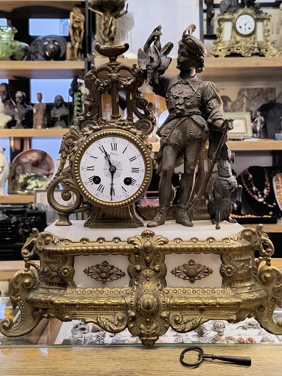 Zegar kominkowy figuralny - Francja