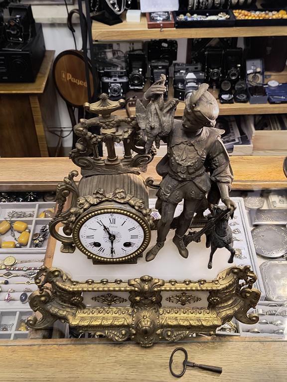 Zegar kominkowy figuralny - Francja