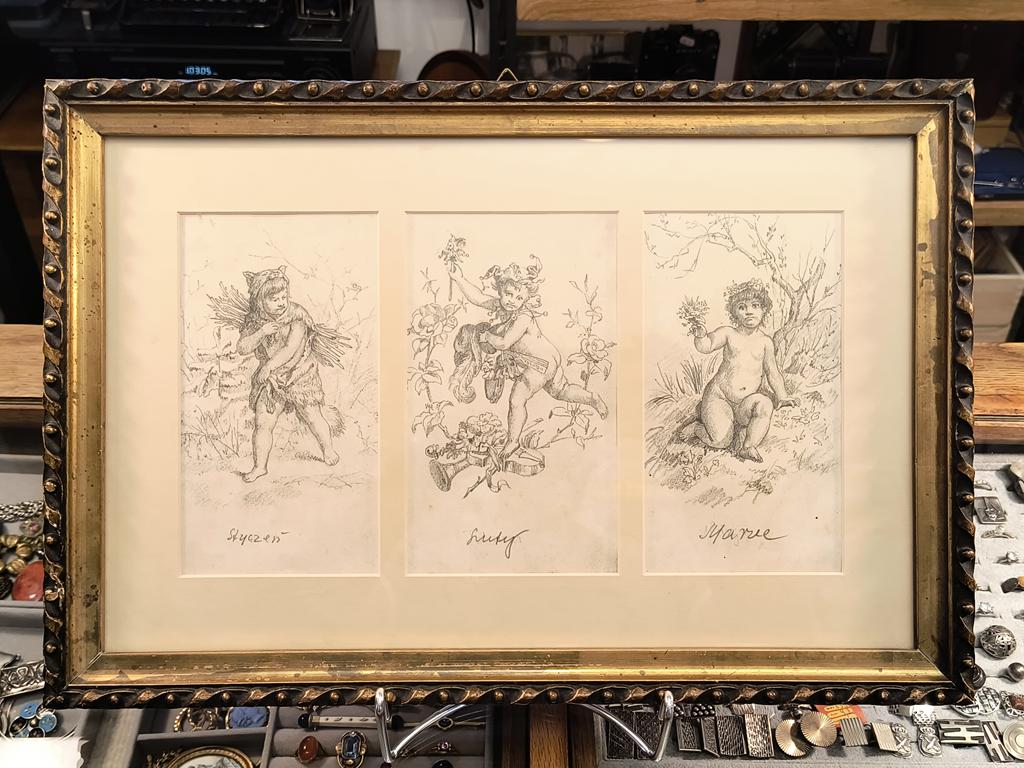 Obraz - kalendarz-tryptyk: Styczeń, Luty, Marzec