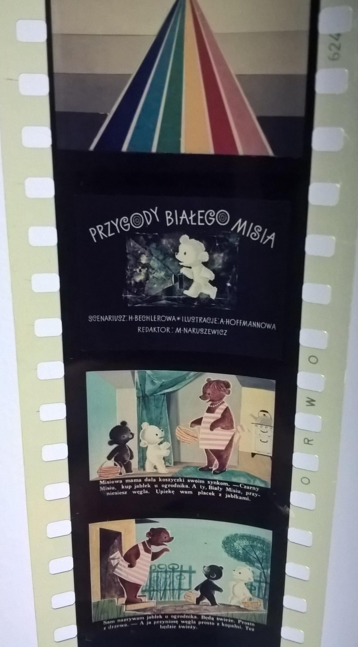 Bajka na projektor – przeźrocze „Przygody Białego Misia”