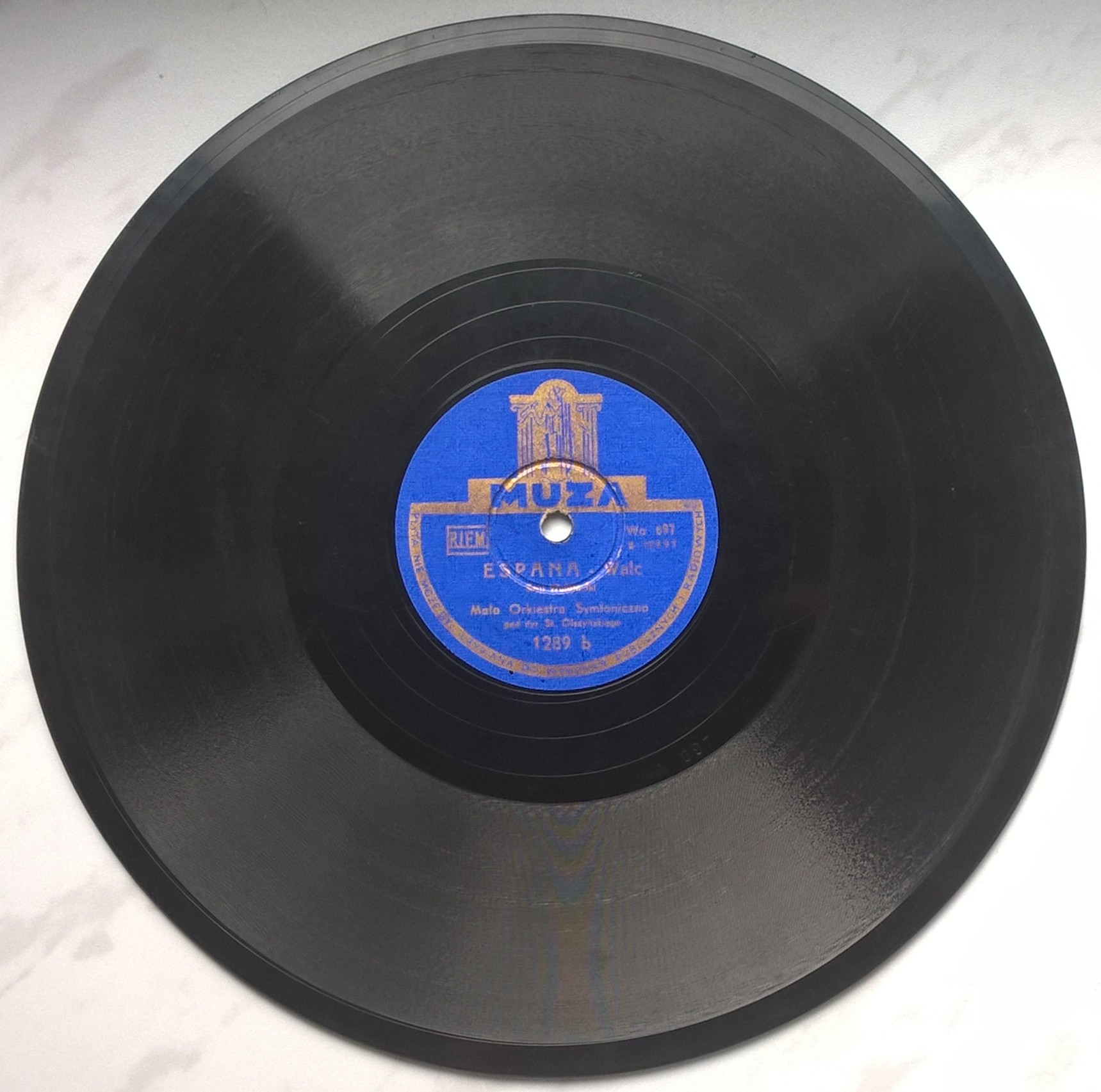 Płyta szelakowa Muza - walce: "Estudiantina" oraz "Espana" Emil Wladteufel