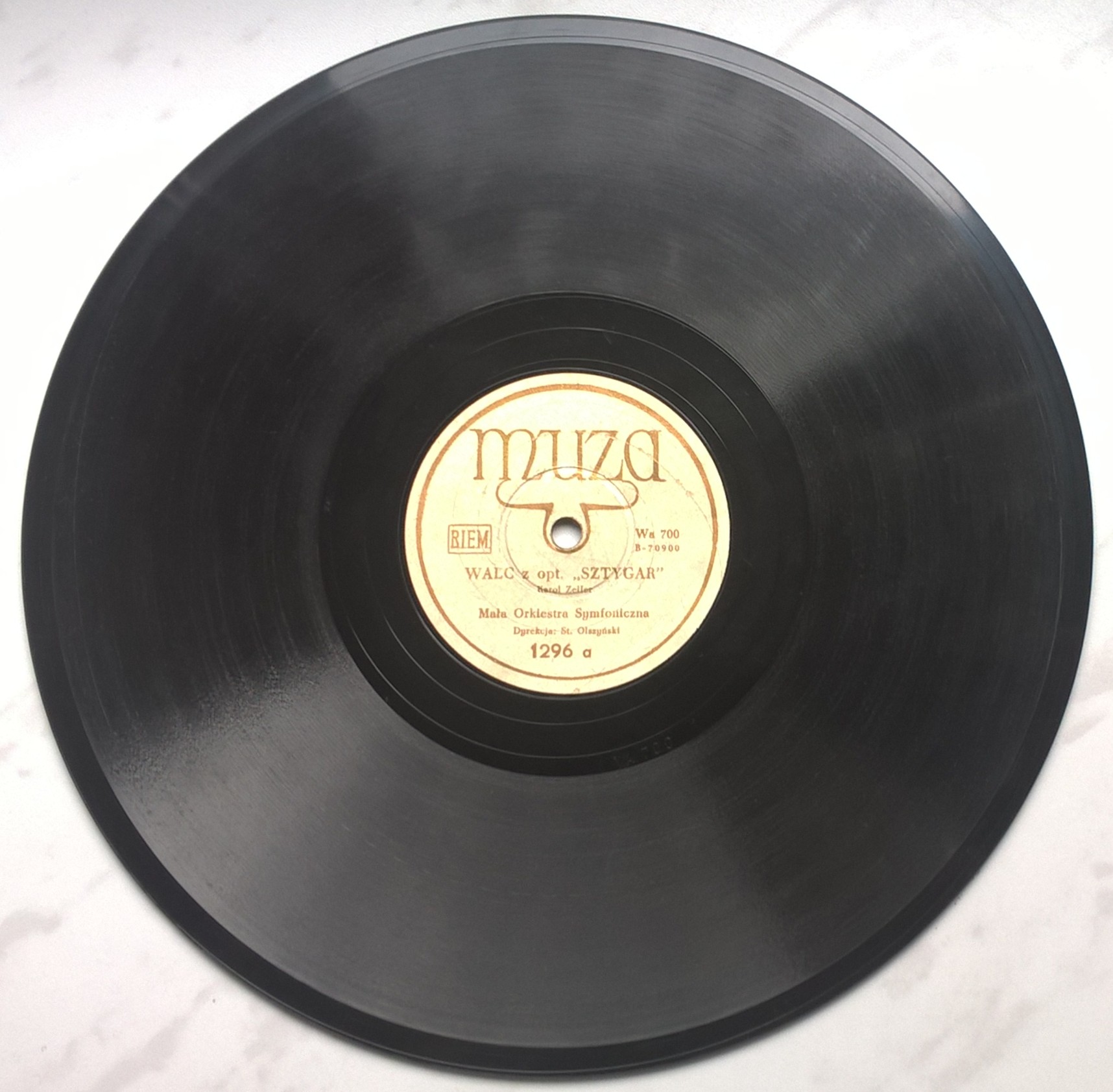 Płyta szelakowa Muza - Walc z opt. "Sztygar"oraz Walc z baletu "Wieszczka lalek"