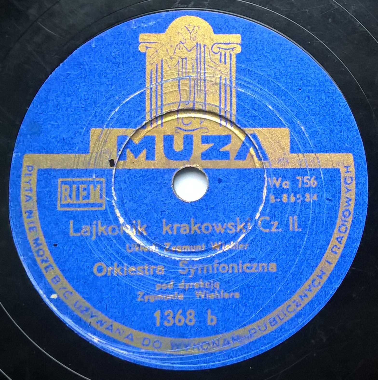 Płyta szelakowa Muza - "Lajkonik krakowski, Cz. I i II"