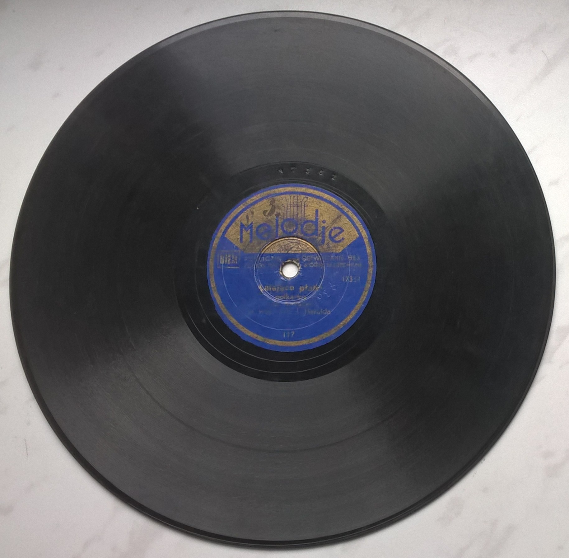 Płyta szelakowa Melodje - polki: "Rozbawione klarnety" oraz "Latające płatki"