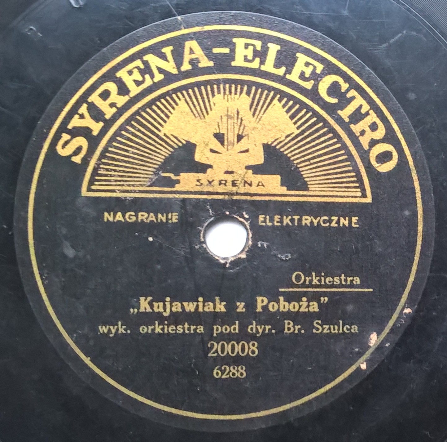 Płyta szelakowa Syrena-Electro: "Kujawiak z Poboża" oraz "Polka z dołu"