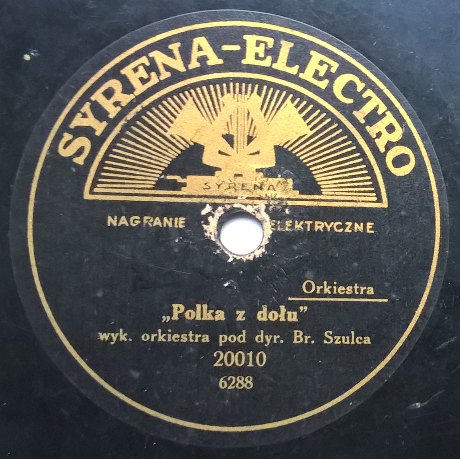 Płyta szelakowa Syrena-Electro: "Kujawiak z Poboża" oraz "Polka z dołu"