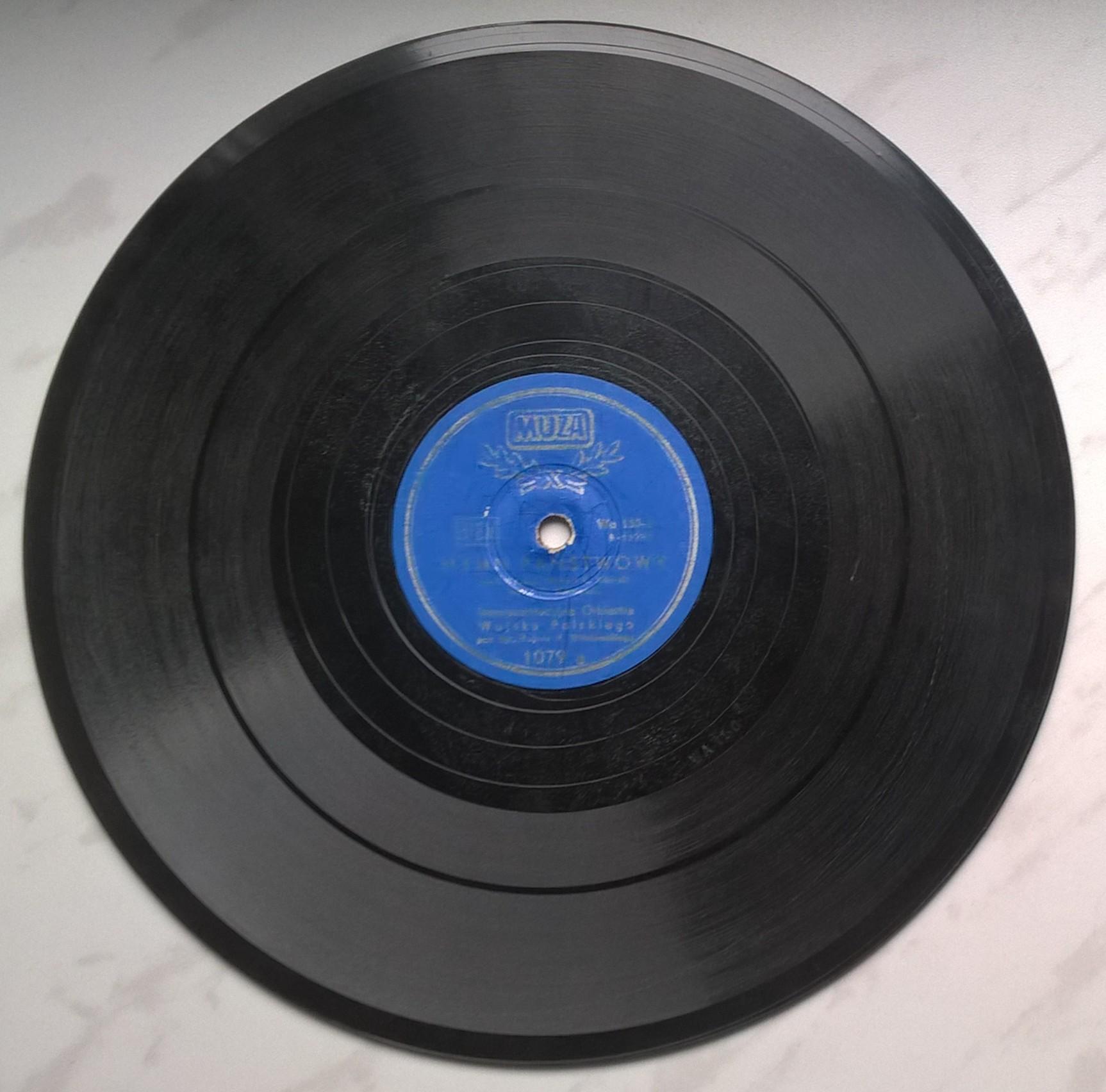 Płyta szelakowa Muza - "HYMN PAŃSTWOWY" oraz "ROTA" - Reprezentacyjna Orkiestra Wojska Polskiego