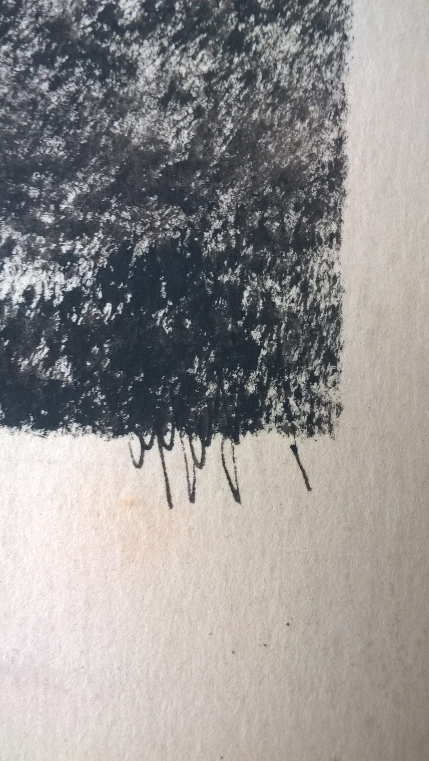 Grafika - pejzaż wiejski, bociany