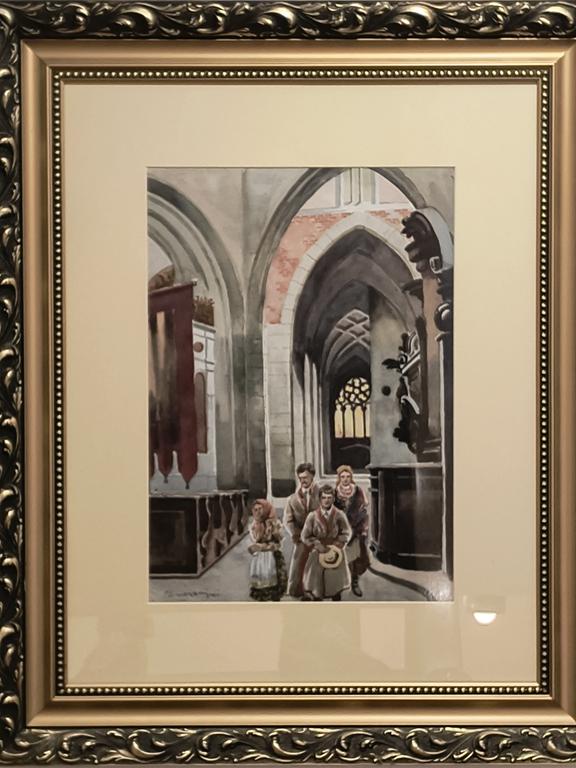 Obraz – Kaplica Królowej Zofii na Wawelu w Krakowie - Marian SZCZERBIŃSKI (1900-1981)