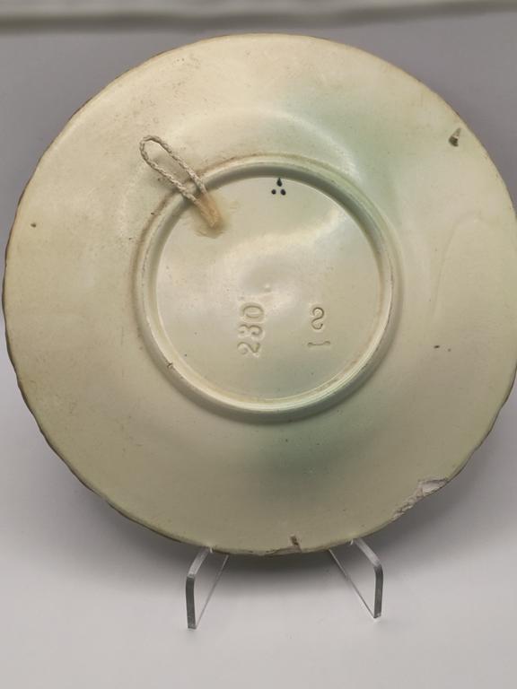 Talerz ceramiczny z motywem ptaków - secesja