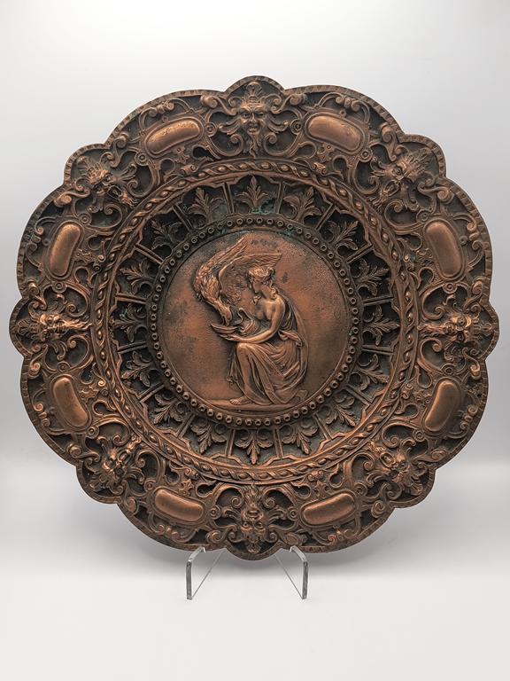 Miedziany talerz naścienny