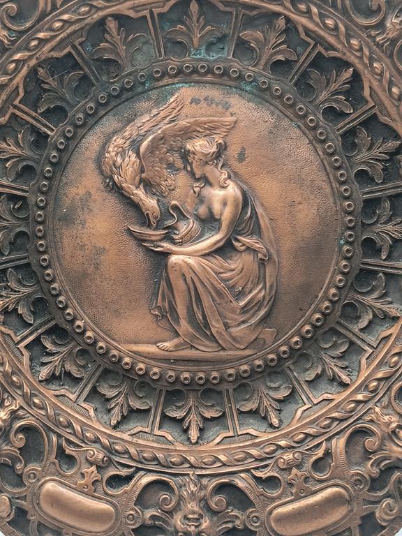 Miedziany talerz naścienny