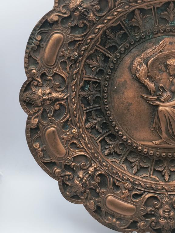 Miedziany talerz naścienny