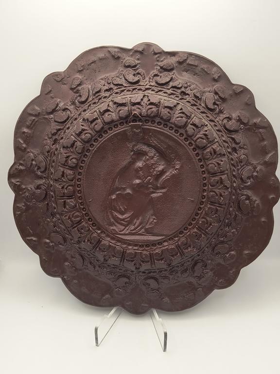 Miedziany talerz naścienny