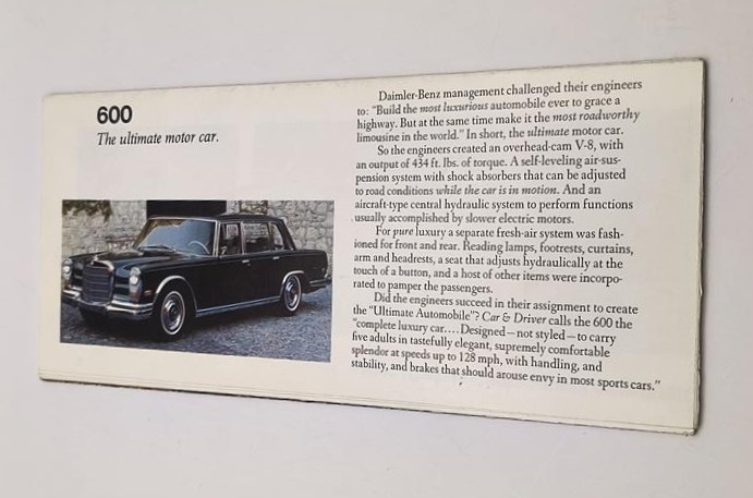 Prospekt - 1965 Mercedes Benz