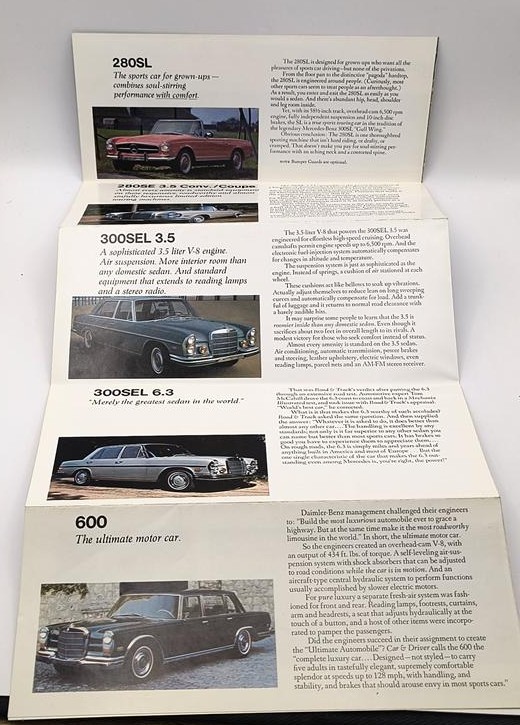 Prospekt - 1965 Mercedes Benz