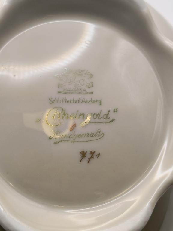 Porcelanowa bomboniera, cukiernica - Schlottenhof Arzberg "Rheingold", Bavaria, Niemcy