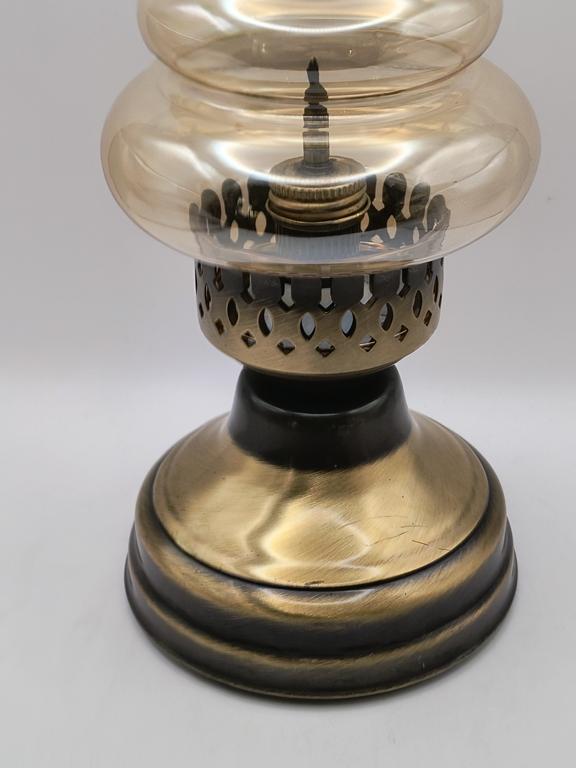 Lampa naftowa miedziana