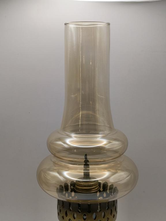 Lampa naftowa miedziana