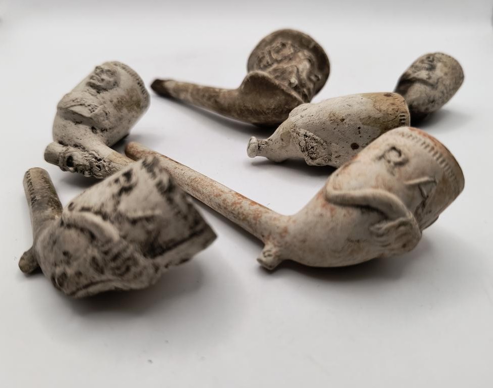 Zestaw fajek glinianych, XIX w.