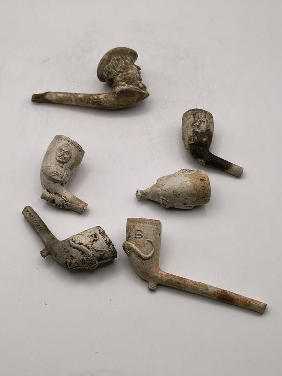 Zestaw fajek glinianych, XIX w.